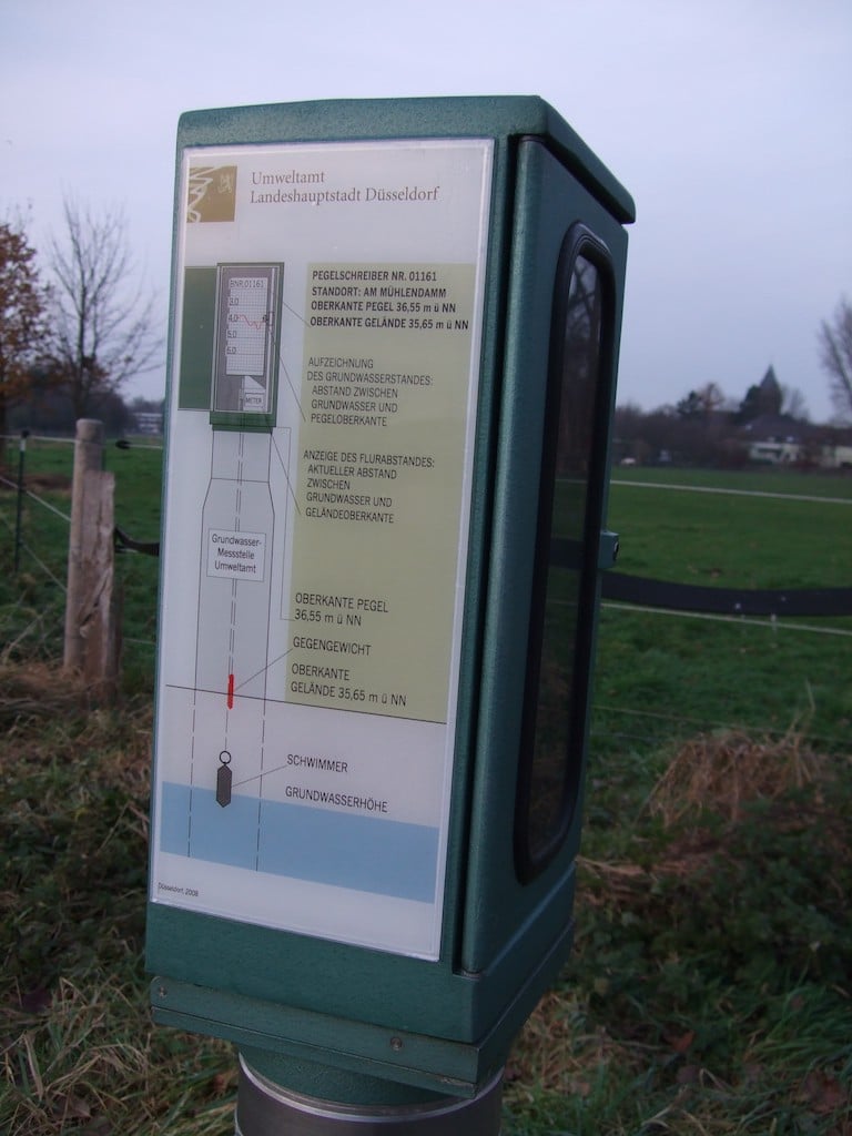 Pegelschreiber 01161 für Grundwasserpegel in Angermund,(c)Landeshauptstadt Düsseldorf/Amt für Umwelt- und Verbraucherschutz Pegelschreiber 01161 für Grundwasserpegel in Angermund,(c)Landeshauptstadt Düsseldorf/Amt für Umwelt- und Verbraucherschutz