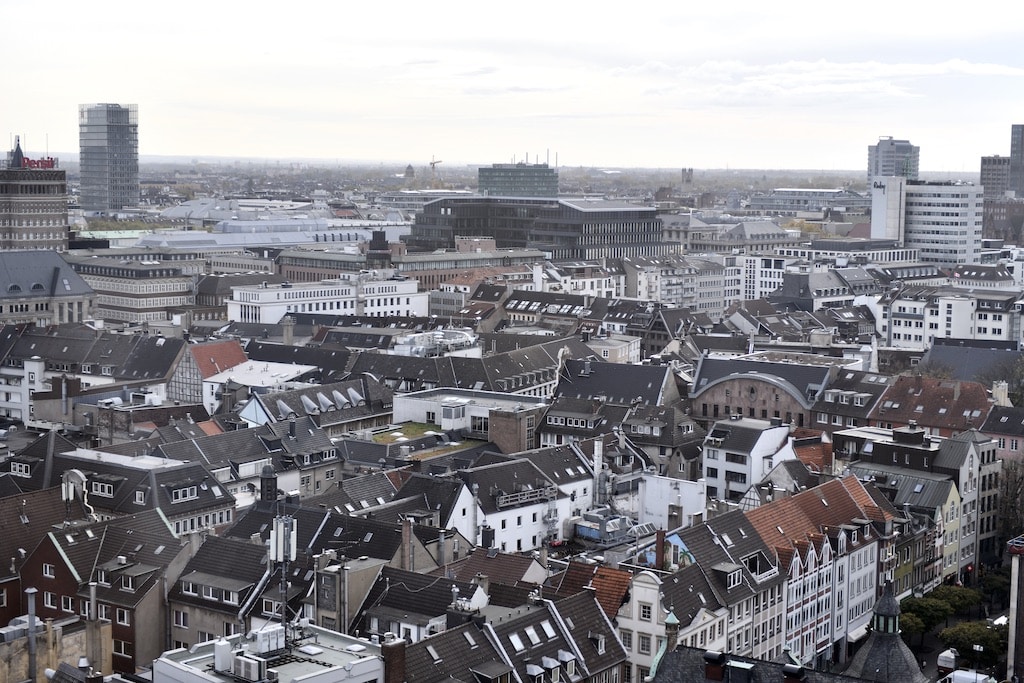 Blick aus dem Riesenrad auf Düsseldorf Foto: LOKALBÜRO
