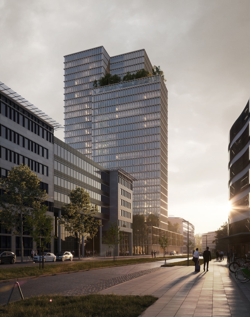 ck auf den Neubau des Technischen Verwaltungsgebäudes von der Moskauer Straße aus,(c)AllesWirdGut & Hertl.Architekten | bloomimages ck auf den Neubau des Technischen Verwaltungsgebäudes von der Moskauer Straße aus,(c)AllesWirdGut & Hertl.Architekten | bloomimages