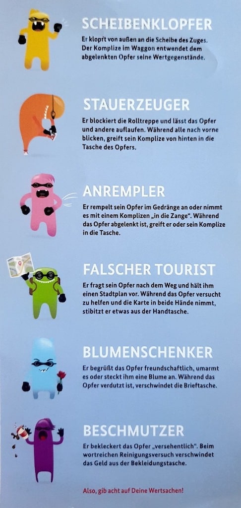 Tricks der Taschdiebe Tricks der Taschdiebe