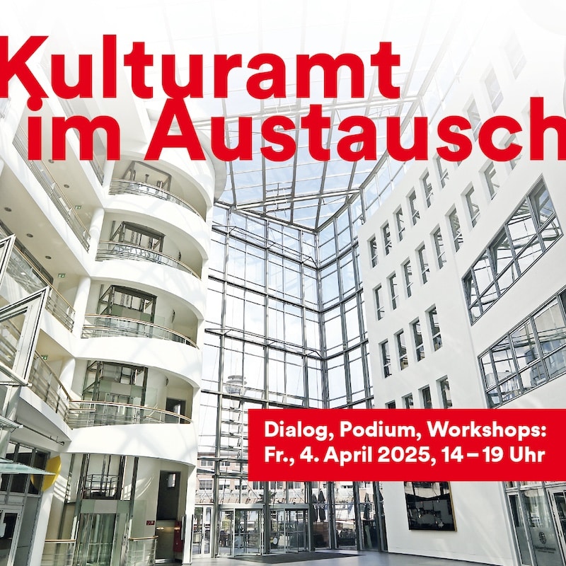 Das Kulturamt der Landeshauptstadt Düsseldorf lädt am Freitag, 4. April 2025, von 14 bis 19 Uhr zum Tag der offenen Tür unter dem Motto "Kulturamt im Austausch" ein. © Landeshauptstadt Düsseldorf/Jürgen Wogirz