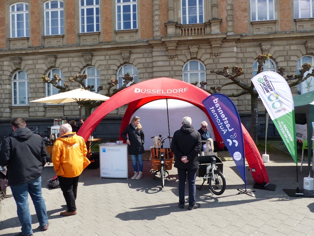 Impressionen von der Cargobike Roadshow 2024 © Landeshauptstadt Düsseldorf/Amt für Verkehrsmanagement