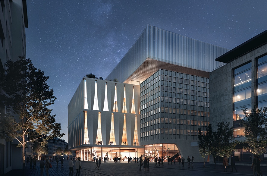 Platz 2 beim Generalplanungswettbewerb "Opernhaus der Zukunft" machte der Entwurf von "HPP Architekten GmbH" aus Köln/Düsseldorf © HPP Architekten GmbH Platz 2 beim Generalplanungswettbewerb "Opernhaus der Zukunft" machte der Entwurf von "HPP Architekten GmbH" aus Köln/Düsseldorf © HPP Architekten GmbH