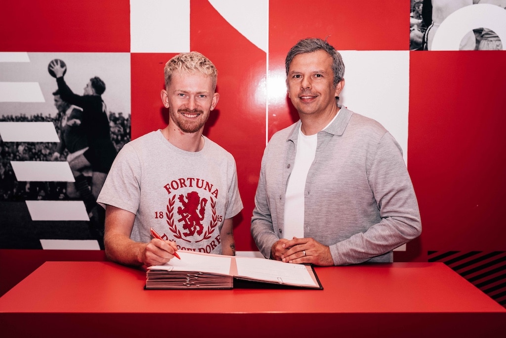 Jomaine Consbruch und Samir Arabi, Sportvorstand © Fortuna Düsseldor
